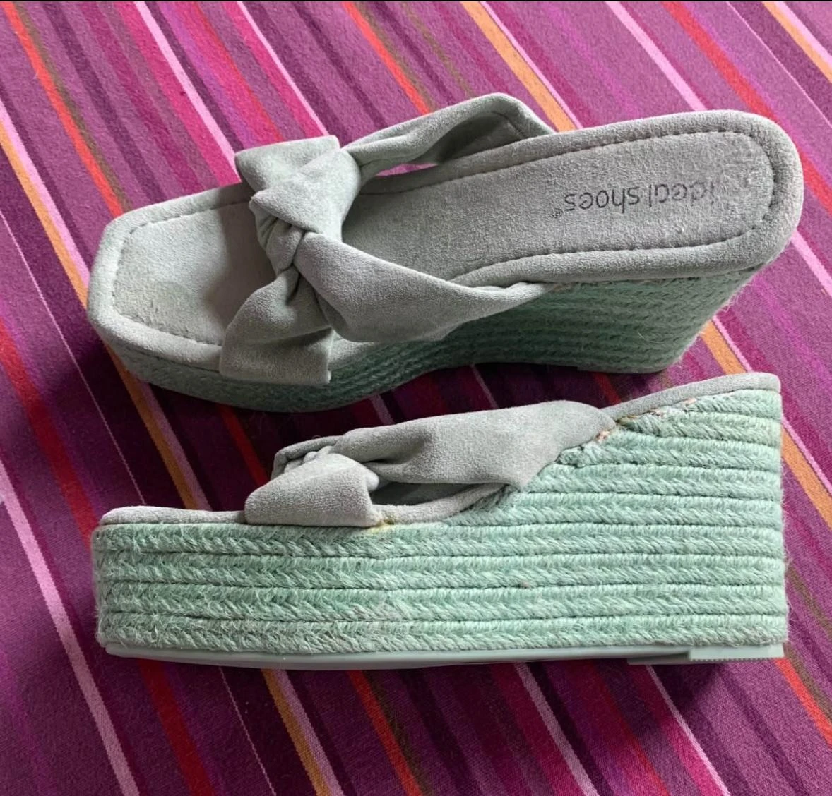🌿 Seafoam Green Platform Espadrilles – Size 41 – photo 4